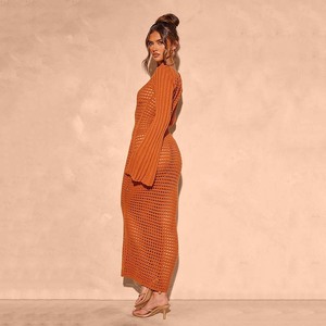 Abbigliamento personalizzato moda Boutique donna manica lunga collo quadrato uncinetto Maxi abito da <span class=keywords><strong>spiaggia</strong></span> abiti - Product Image 3