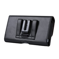 Hoge Kwaliteit Premium Black Pu Lederen Universele Mobiele Telefoon Riem Clip Holster Pouch Groothandel Voor Mannen Werknemer