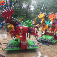 Vente en gros d'équipement de terrain de jeu extérieur parc d'attractions électrique chevaux volants heureux train de piste