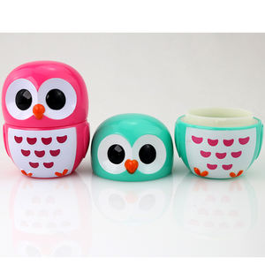 5g crema facial <span class=keywords><strong>para</strong></span> niños lata animal <span class=keywords><strong>de</strong></span> dibujos animados en forma <span class=keywords><strong>de</strong></span> búho producto <span class=keywords><strong>de</strong></span> cuidado <span class=keywords><strong>de</strong></span> la piel <span class=keywords><strong>de</strong></span> plástico botella vacía 30g base líquida hacer - Product Image 2