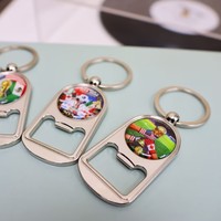 Décapsuleur de bouteille en acier inoxydable miniature portable avec logo personnalisé, dessin animé tendance, pour cadeaux promotionnels