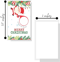 Carte à gratter de Noël, ticket à gratter pour les fêtes, DIY, inscrivez vos propres réductions, autocollants à gratter ronds argentés inclus