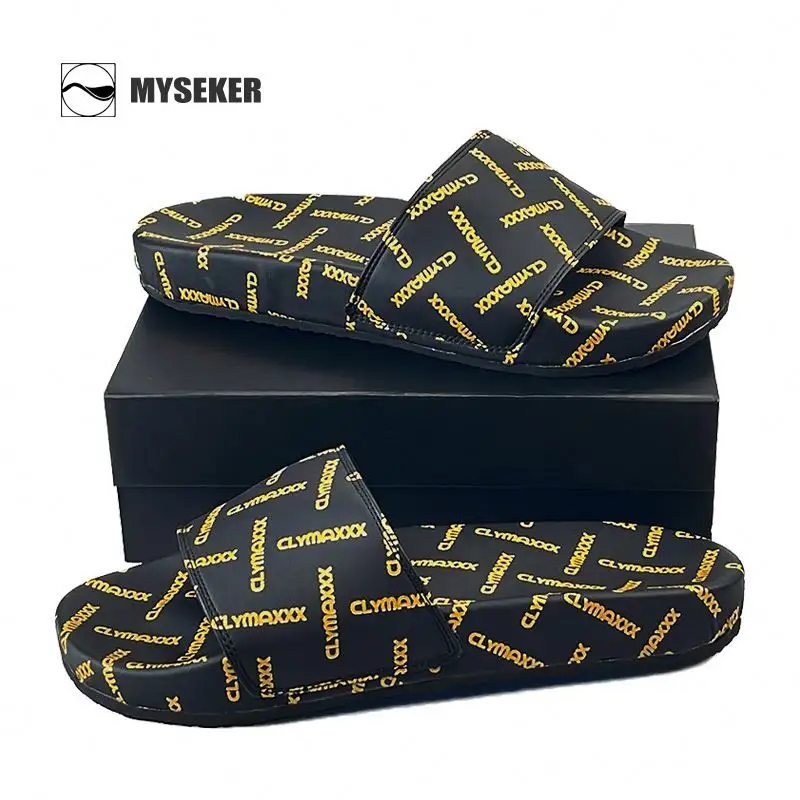 Lage Moq Slippers Custom Logo 3D Rubber Tiener Sleeper Slide Leuke Schoenen De Marcas Slippers Turkije