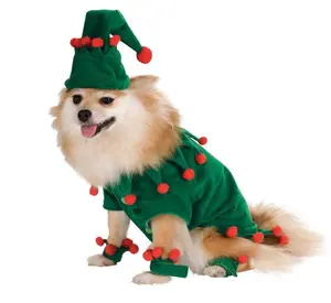 小狗服装奇瓦瓦宠物背心圣诞服饰可爱的圣诞树圣诞宠物衣服狗睡衣软装搭配衬衫