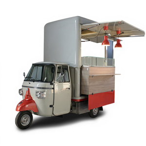 Camión de Comida Motorizado de 3 Ruedas, Estilo Vintage, Carrocería de Acero, 4.8m, Uso en Exteriores, Plancha Resistente al Óxido - Product Image 1