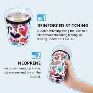 Funda Aislante de Neopreno Reutilizable de 16-30 oz para Vasos de Café Helado, para Bebidas Frías y Calientes - Product Image 4
