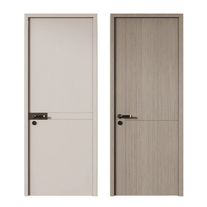 Style américain Maison moderne Design simple Porte de chambre intérieure Cadre personnalisable et couleurs Porte en dalle de bois - Product Image 5