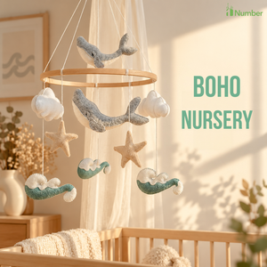 Móvil de Fieltro Hecho a Mano con Animales Marinos para Bebés, Decoración Boho para Dormitorio Infantil, Regalo para Bebés - Product Image 3