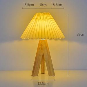 Lámparas de mesa LED, lámpara decorativa de estilo chino simple, luz nocturna regulable con enchufe USB, pantalla de tela, iluminación para dormitorio y mesita de noche - Product Image 5