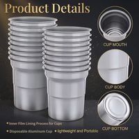 Gobelet en aluminium jetable personnalisé avec logo, 9 oz, 16 oz, 20 oz, recyclable, réutilisable, pour bière, boissons froides, camping, fête, vente en gros, OEM, ODM