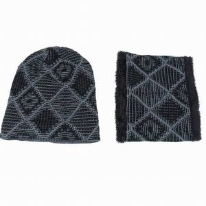 Ensemble bonnet et écharpe d'hiver personnalisé avec logo, bonnet en tricot chaud doublé polaire, bonnet <span class=keywords><strong>de</strong></span> ski d'hiver, <span class=keywords><strong>cache</strong></span>-<span class=keywords><strong>cou</strong></span>, bonnet pour <span class=keywords><strong>homme</strong></span> - Product Image 6