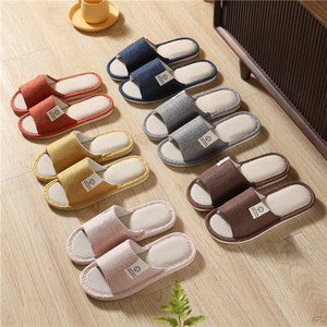 Cotton and Linen Soft Soled <b>Slippers</b> Indoor Floor Non-slip Winter House <b>Slippers</b> - Product Image 3