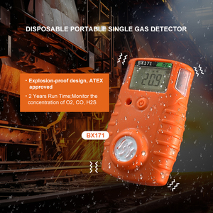 Détecteur de gaz unique portable Détecteur de gaz oxygène ATEX O2 Pas besoin de charger - Product Image 3