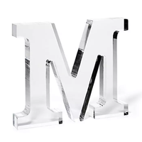 Lettres de Lucite découpées au Laser, épaisses et claires, support libre, lettres découpées au Laser