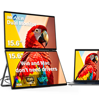 Monitor Portátil Dual de 15.6 Pulgadas InnoView |   Full HD 1920x1080 |   USB-C y para computadora portátil, Mac, Windows