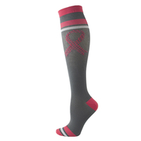 Chaussettes de compression de voyage en nylon colorées sur mesure, hauteur genou, 15-20 mmHg, chaussettes de compression pour infirmières, pour femmes