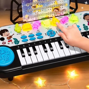 Small Piano <b>Toy</b> Multi-functional 24 Keys Electronic <b>Keyboard</b> ABS Plastic Cartoon Style Musical Instrument Beginner Early - Product Image 4