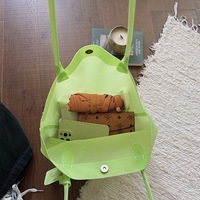 Neu eingetroffene koreanische, hochwertige, modische, lässige, bonbonfarbene PVC-Jelly-Handtasche mit zwei Riemen und hochwertiger Textur für Damen