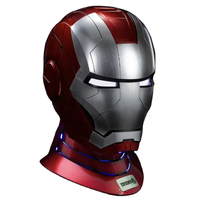 Casque de super-héros MK5 à commande vocale, yeux lumineux, contrôle tactile à distance pour cosplay de super-héros
