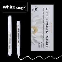 Marqueur permanent ultra-fin extra blanc pour la peinture d'art Papier plastique coloré résistant à la décoloration à séchage rapide