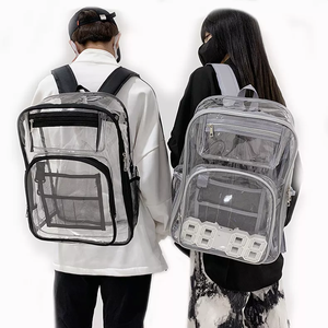 2021 Wholesale Heavy Duty Clear Pvc Travel Back Pack Transparent Kid School <strong>Backpack</strong> Pvc Fashion <strong>Backpack</strong> For School Students
