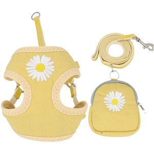 Conjunto de arnés ajustable EcoChic-Lino con bordado personalizado - Product Image 3