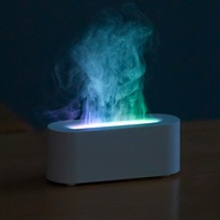 Humidificateur d'air à effet flamme ultrasonique, lampe de nuit sans fil, diffuseur d'huiles essentielles, aromathérapie, hôtels, salons