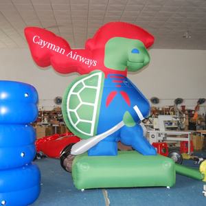 Maskot Kura-Kura Tiup Custom KeepFuns Cayman Airways - Karakter Kartun Tiup Raksasa untuk Promosi Merek - Product Image 4