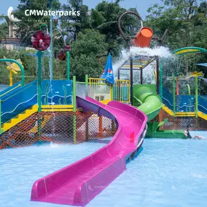 Fun Water Park Equipment Fiberglass Water Slides Swimming Pool Slide Mini Water House Aqua Park For Kids