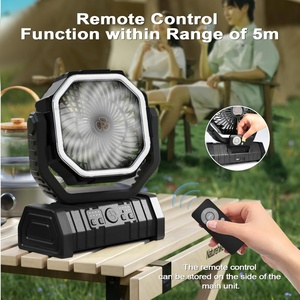 Ventilateur de camping portable rechargeable personnalisé 20000 mAh, ventilateur de refroidissement extérieur étanche avec lampe pour hôtel, maison et extérieur - Product Image 4