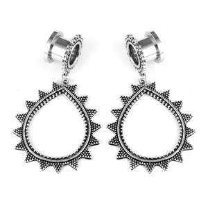 Evorte personalizzato rotondo ovale a goccia chirurgico Ear calibri tappi pesi tunnel Expander orecchio labbro naso pancia capezzolo Piercing <span class=keywords><strong>gioielli</strong></span> - Product Image 3