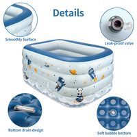 Baignoire gonflable pour bébé Swinbobo, de la naissance au toddlerage, baignoire portable de voyage, se dégonfle et se plie facilement