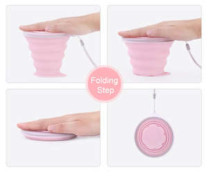 Tendances : Tasses à eau pliables en silicone, gobelets de poche en silicone pour enfants - Product Image 3