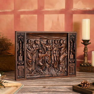 Panel <span class=keywords><strong>de</strong></span> Relieve <span class=keywords><strong>de</strong></span> Madera <span class=keywords><strong>de</strong></span> Jesús y los Apóstoles, Arte Cristiano que Representa a Cristo Enseñando a los Discípulos para la Iglesia y Decoración Religiosa <span class=keywords><strong>de</strong></span> Interiores - Product Image 2
