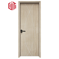 Porte en bois WPC bon marché d'usine pour les maisons porte de dalle de chambre intérieure étanche respectueuse de l'environnement