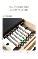 Reformer Pilates en bois de chêne 3 en 1 avec table trapèze, structure en acier inoxydable, équipement professionnel pour studio