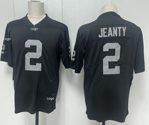 Hochwertige American-Football-Trikots # <span class=keywords><strong>2</strong></span> JEANTY Raiders Nummern und Namen Fußballtrikot für Jugendliche, Kinder, Frauen und Männer - Product Image 1
