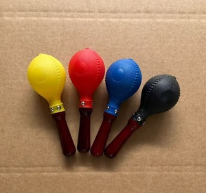 Maraca de PVC al por mayor con mango de madera para instrumentos de percusión, ideal para bodas, fiestas, Navidad y actuaciones musicales. - Product Image 2
