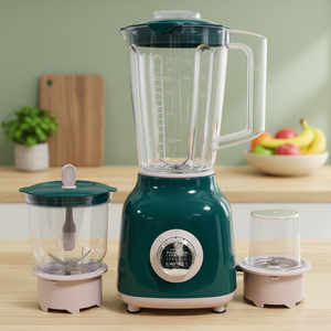 Nouveauté Mixeur multifonction électrique Smoothie Blender Ensemble de mélangeurs sur socle Capacité 1,6 L 4 lames 2 vitesses 350 W Usage domestique - Product Image 2