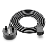 Kabel daya AC Universal kabel daya 3-Pin Sekring 13A untuk TV pintar PC Laptop ketel listrik & peralatan rumah tangga