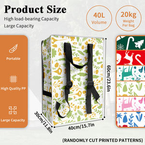 Sac à dos en PP tissé robuste, imperméable, pliable, durable, multi-usages, grande capacité, pour déménagement - Product Image 4