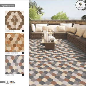 Azulejos de Cerámica para Exteriores de Alta Calidad, 400x400mm, Antideslizantes, Antibacterianos, Resistentes al Fuego, para Centros Comerciales, Pasillos y Uso en Exteriores - Product Image 2