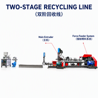 Granulateur de recyclage de plastique à vis simple PB-110, machine de pelletisation de déchets PE PP 37 kW