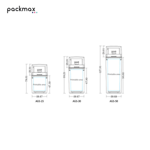 50ml White PP Square <b>Vacuum</b> <b>Pump</b> Bottle for Face Wash & Lotion, Cosmetic Packaging - Product Image 5