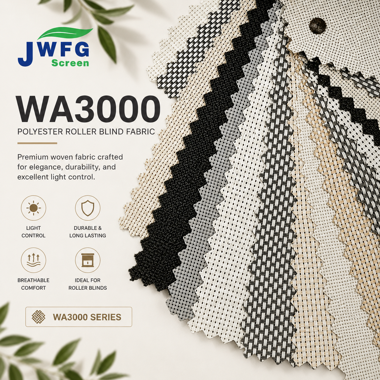Factory Supply Roller Blind Fabric Sunscreen Fabric UV Blocking 5% Openness China Manufacturer Wholesale