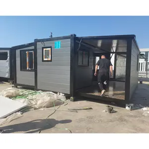 Di động mini nhà đầy đủ bằng gỗ đúc sẵn xây dựng kết cấu thép mở rộng container văn phòng