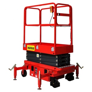 3M 4M tinggi Platform semi-elektrik Mini angkat gunting angkat untuk konstruksi <span class=keywords><strong>Lift</strong></span> Hoist - Product Image 3