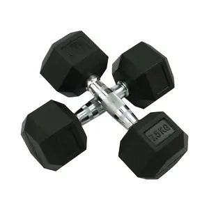 Halteres revestidos de borracha, sem peso, levantamento, fitness, para bodybuilding, venda imperdível