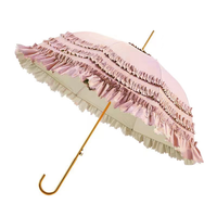 Vente en gros Parasols de luxe à la mode droits de pluie en Chine Parapluie Lolita en dentelle de mariage à vendre