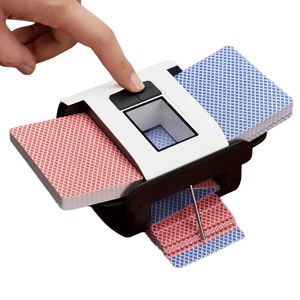 Mélangeur de cartes électrique automatique à 2 niveaux rechargeable 2000 mAh prenant en charge Phase 10 Texas Hold'em <span class=keywords><strong>Blackjack</strong></span> - Product Image 1